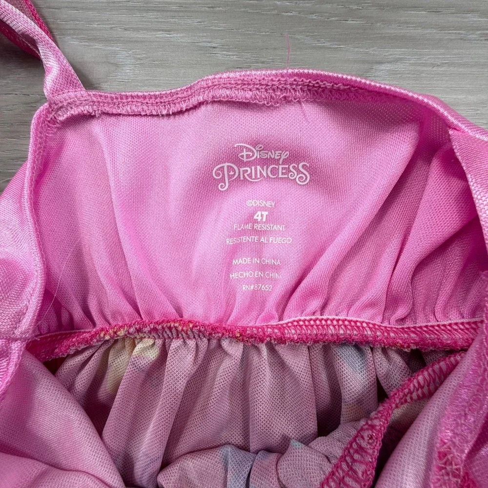 Disney Princess Nightgown Sleepwear PJs Girls Size 4T Flame Resistant Pink - Picture 2 of 6